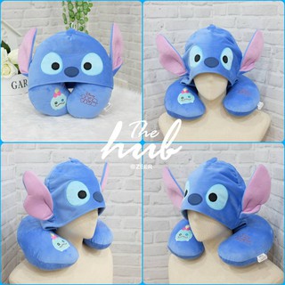 หมอนรองคอมีฮู้ดสติช Stitch tsumtsum