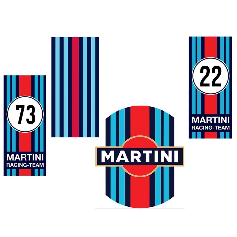 สติกเกอร์ PVC ลาย MARTINI Racing 4 แบบ สําหรับติดตกแต่งหน้าต่างรถยนต์ รถจักรยานยนต์
