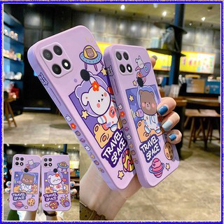 For เคส oppo A16 A15 1A5S เคส oppo A53 2020 A32 A95 5G Astronaut Rabbit Bear Cute phone case กรณีการ์ตูน เคสซิลิโคน