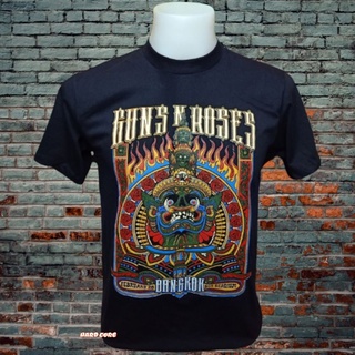 เสื้อวง GUNS N ROSES วงร็อค ไม่มีตะเข็บข้าง คอฟิต ป้ายUSA วงร็อคต่างประเทศ