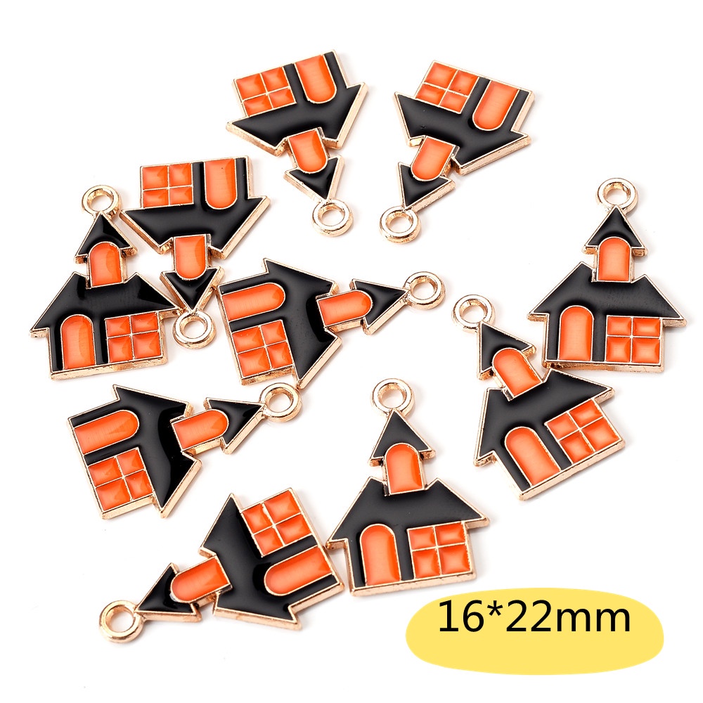 10 ชิ้น / ล็อต ฮาโลวีน ตลก จี้ เสน่ห์ ไม้กวาด หมวกค้างคาว ฟักทอง เคลือบ จี้ สําหรับทํา Diy สร้อยข้อมือ สร้อยคอ จี้