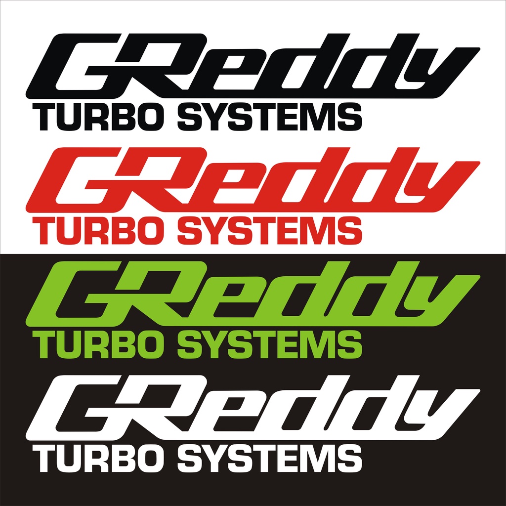 สติกเกอร์  pvc กันน้ำ โลโก้ Greddy ขนาด 4.3 x 20 cm  ราคาชิ้นละ 19 บาท