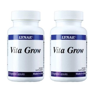 LYNAE Vita Grow Vitamin USA ไลเน่ ไวทาโกร บำรุงเส้นผมและหนังศรีษะ 30แคปซูลx2ขวด