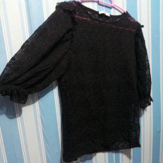 เสื้อลูกไม้ซีทรู มือ1ของforever21แท้
