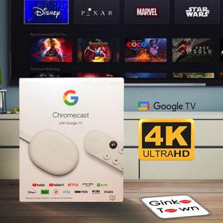 แหล่งขายและราคากทมมีส่งใน 1 ชม Google Chromecast Gen4 with Google TV 4K สีขาว (Snow) GA01919-USอาจถูกใจคุณ