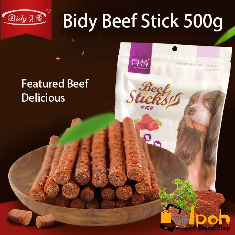Bidy Beef Stick 500g ขนมสุนัข Beef Stick Teddy Snack Dog Dog Training