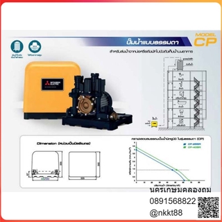 CP-255R ปั้มน้ำแรงดัน ปั้มน้ำอัตโนมัติ ปั้มน้ำ auto ปั๊มน้ำแรงดัน ปั๊มน้ำ ธรรมดา ทรงเหลี่ยม มีฝาปิด 250W ของแท้