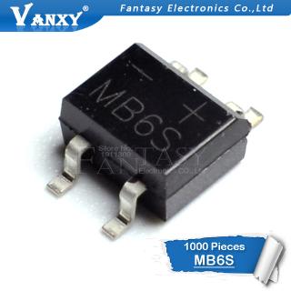 วงจรเรียงกระแสไดโอดเฟสเดียว MB6S SMD 0.5A 600V SOP-4 20 ชิ้น