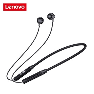 หูฟังบลูทูธ Lenovo รุ่น QE08 In Ear Sports Bluetooth 5.0 หูฟังไร้สายแบบคล้องคอ ลดเสียงรบกวน กันน้ำ IPX5