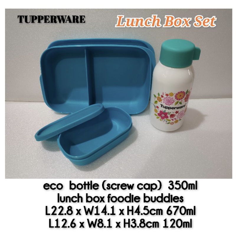 Tupperware LUNCH BOX SET ขวดนม ECO BOTTLE 350 มล. สีเขียว