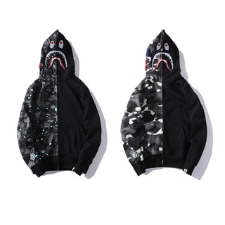 Bape เสื้อกันหนาว มีฮู้ด ลายฉลามเรืองแสงตอนกลางคืน 3XL สําหรับ 105 กก.