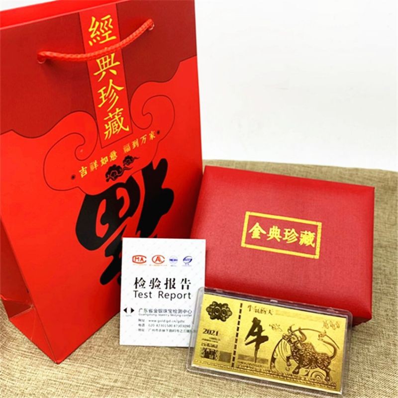 พร้อมส่ง! เซตธนบัตรวัวทองคำ 24K ธนบัตรทอง ของขวัญวันแม่ อังเปา ซองอังเปา ของขวัญ จับฉลาก รางวัล แผ่น