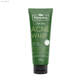 ⚡ส่ส่งไวจากไทย⚡Plantnery Tea Tree Acne Whip Foam 100 g โฟมล้างหน้า ทีทรี เนื้อวิบเนียนนุ่ม สำหรับผิวที่มีปัญหาสิว ผิวมัน