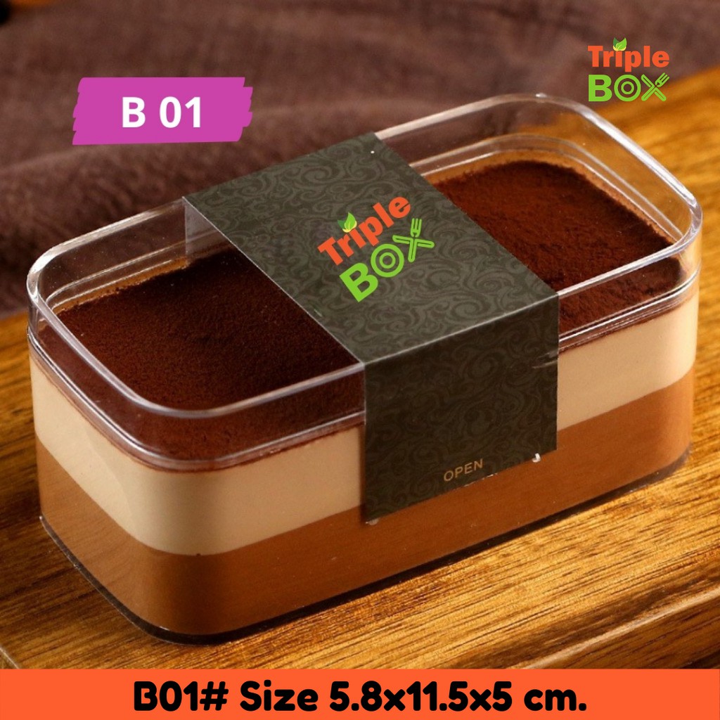 แพค 20/50 ใบ 🍰 กล่องเค้กเกาหลีพลาสติกสี่เหลี่ยมผืนผ้า และทรงเค้กกลม ทรงกระบอก สำหรับมินิคัพเค้ก/คุ๊กกี้ - รูปที่ 2