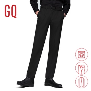 GQ Essential Pants กางเกงผู้ชายทรงปกติ รุ่น TR Tailored Fit สีดำ