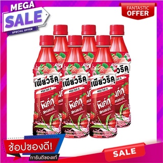 เพียวริคุ ชาขาวพร้อมดื่ม รสสตรอเบอร์รี่ 350 มล. แพ็ค 6 ขวด Puriku White Tea Strawberry 350 ml x 6