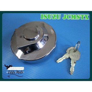 ISUZU JCMSTX FUEL TANK CAP "CHROME" &amp; KEY  // ฝาถังน้ำมัน รถอีซูสุ ชุบโครเมี่ยม พร้อมลูกกุญแจ สินค้าคุณภาพดี