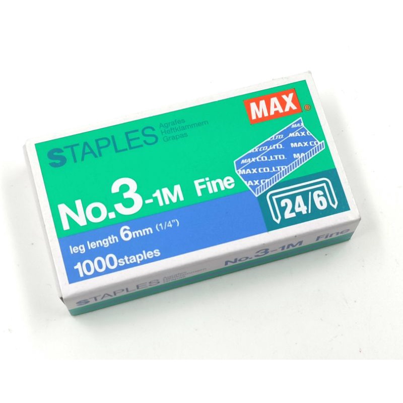 MAX No.3-1M 6mm(1/4") 1000staples