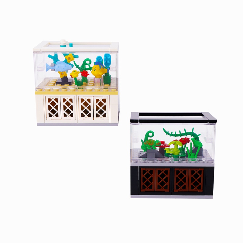 [FunBrick] โมเดลตู้ปลาน่ารัก ขนาดเล็ก DIY เข้ากันได้กับของเล่นตัวต่อคลาสสิก ของขวัญ สําหรับตกแต่งบ้าน - รูปที่ 2