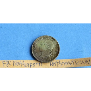 1881​ โคลัมเบีย​ 10 Centavos -เนื้อเงิน