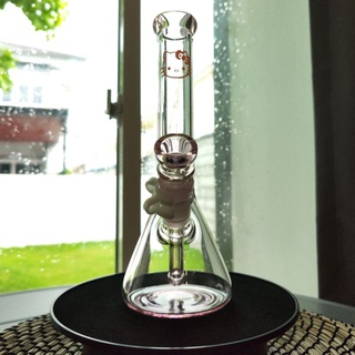 ส่งเร็ว Water Glass pipe Pink แจกัญแก้ว ขวดแก้ววิทยาศาสตร์ สีชมพูน่ารักสวยงาม สูง 24.5 ซม.