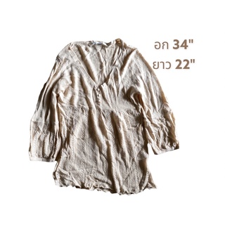 เสื้อไหมพรมสไตล์เกาหลี สีโอรส มือ2