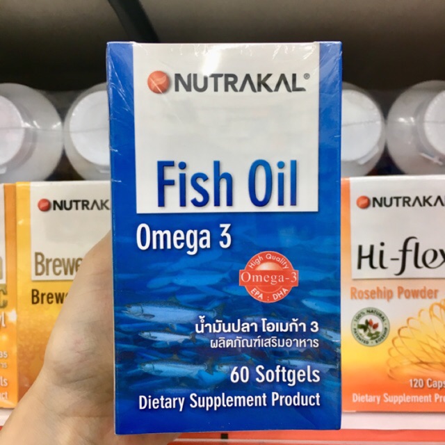 Nutrakal Fish Oil Omega 3 60 เม็ด นูทราแคล น้ำมันปลา โอเมก้า 3 จำนวน 60 เม็ด