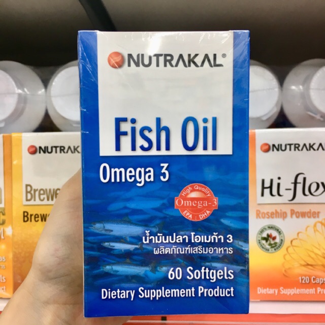 Nutrakal Fish Oil Omega3 60 เม็ด นูทราแคล น้ำมันปลา โอเมก้า 3 จำนวน 60 เม็ด (กล่อง)