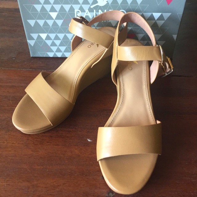 Rainbo first date สีน้ำตาล Size 37 รองเท้าส้นสูง หนังแกะแท้