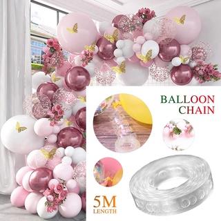 ห่วงโซ่บอลลูน 5m balloon chain pvc balloon holder childrens birthday party decorations