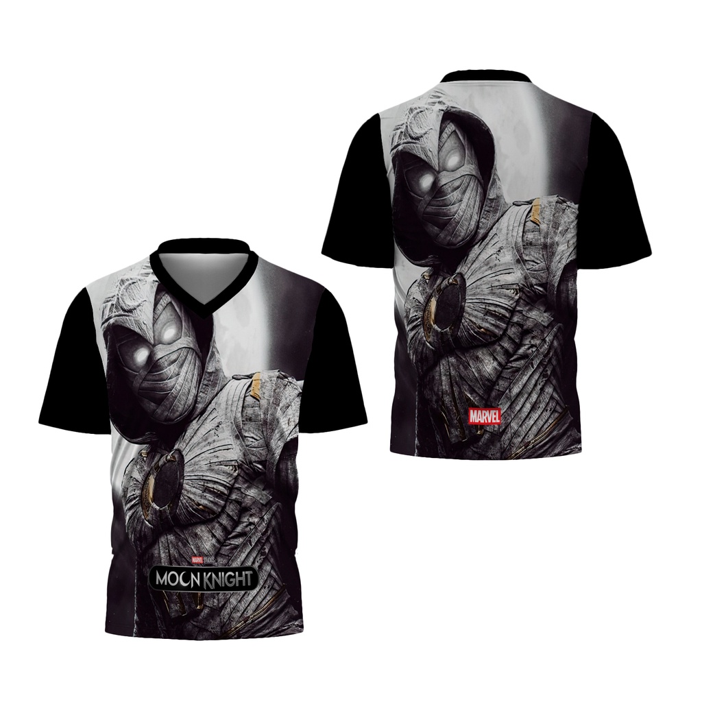 Tinishop - เสื้อยืดผู้ชายคอวี Moon Knight | เสื้อยืดพิมพ์ลาย Moon Knight