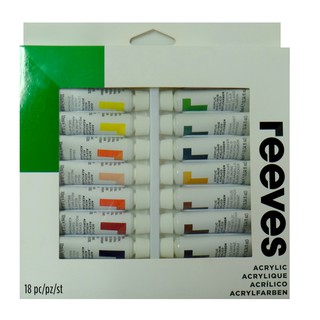 สีอะคริลิคชุด 12/18 สี 10ml ตรา Reeves Acrylic Colours Set