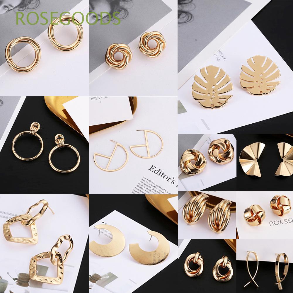 Elegant Classic  Love Knot  Gold Color Women Girl Gifts Dangle Drop Earrings