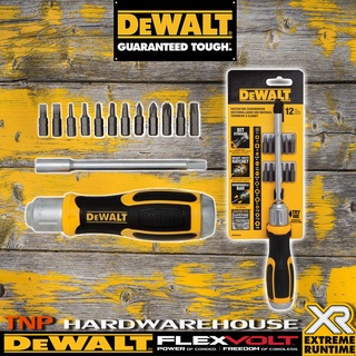 DEWALT ชุดไขควงเปลี่ยนหัว 12 ดอก ไขควงด้ามฟรี รุ่น DWHT69233-0