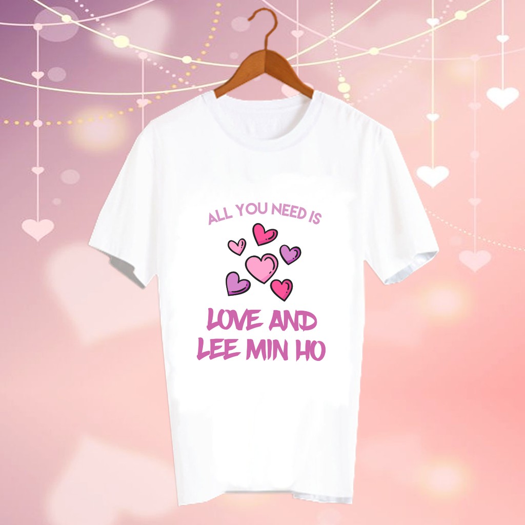 เสื้อยืดดารา Fanmade แฟนเมด เคำพูด แฟนคลับ CBC3 All You Need Is Love and Lee Min Ho