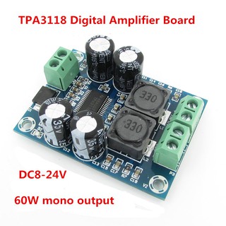 โมดูลขยายเสียงดิจิทัล 60W / Dc8-24 V Mini Tpa 3118 Xh - M 311