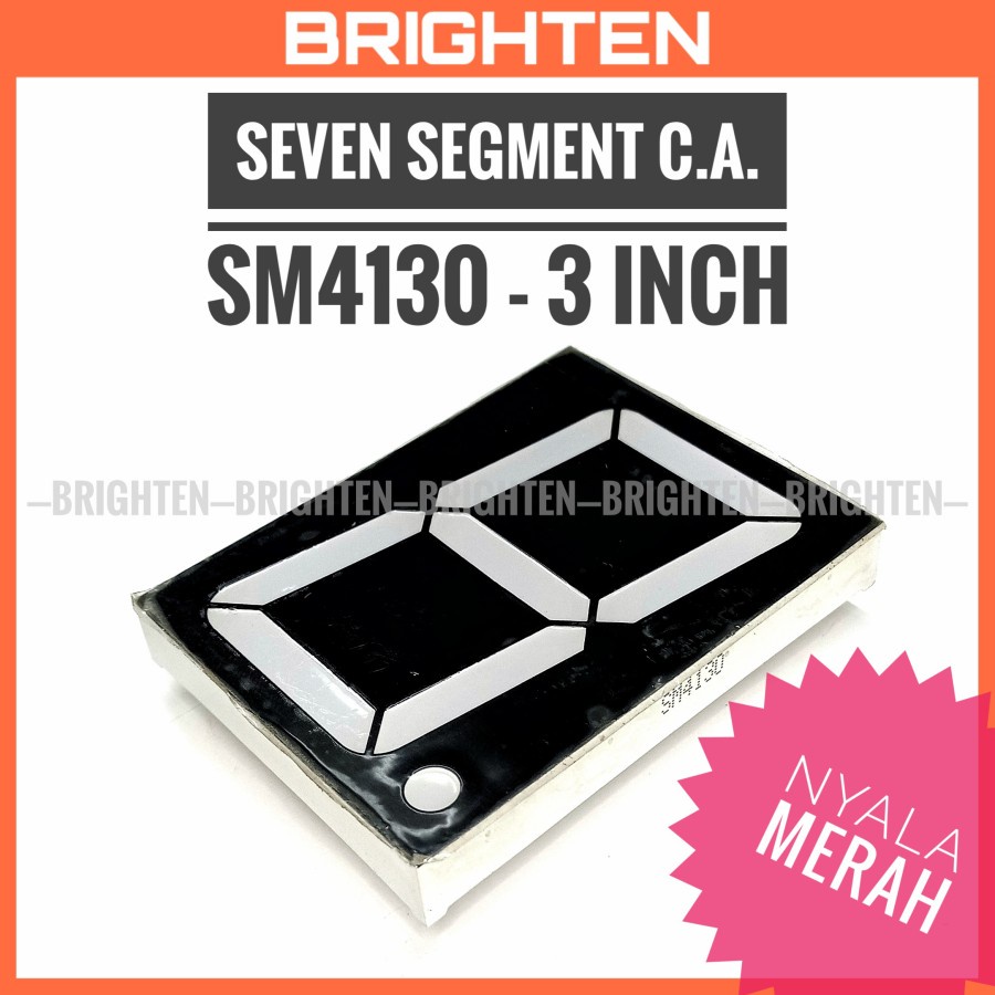 MERAH SM4130 7 Segment Seven Segment 3 นิ้ว CA (คอมมอนแอโนด) สีแดง