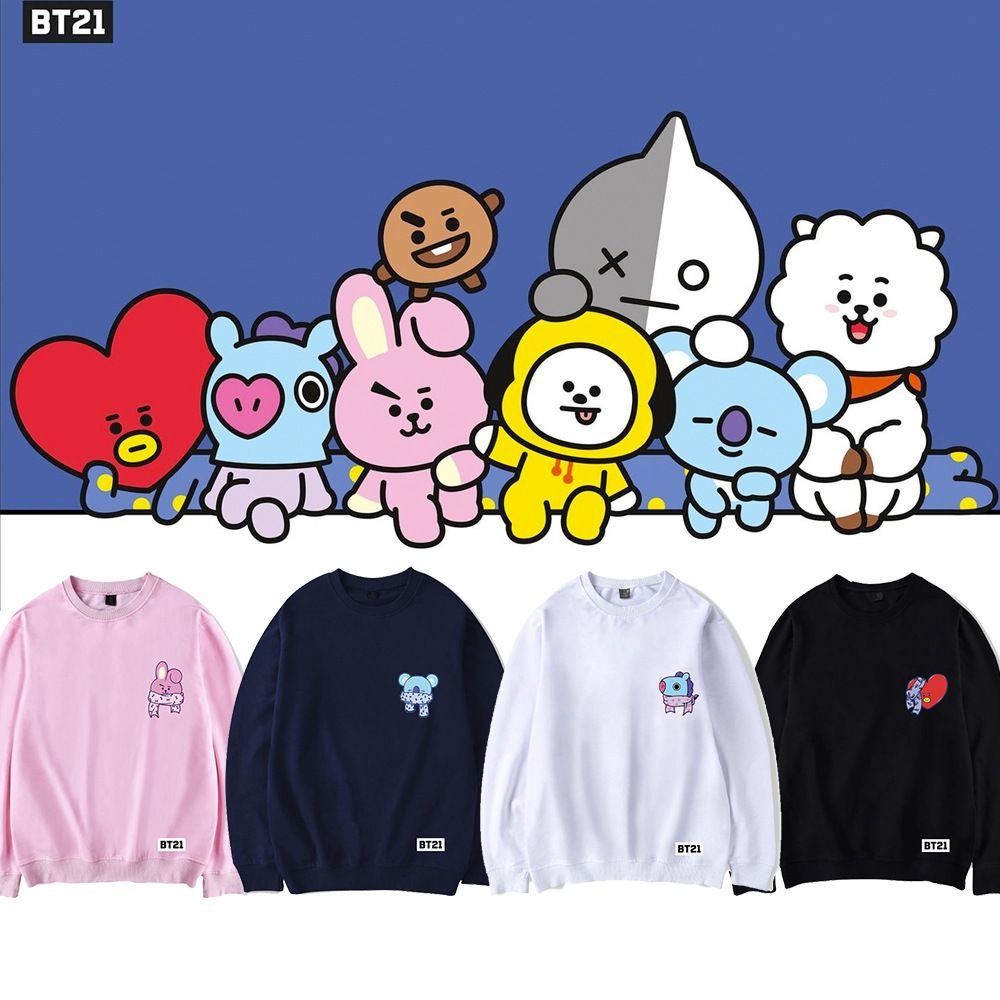 Crewneck BT21 SERIES - TUMBLR เสื้อกันหนาว ลายศิลปินเกาหลี สําหรับผู้หญิงและผู้ชาย - เสื้อกันหนาว BT