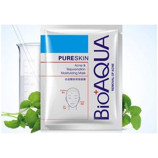 BIOAQUA PURE SKIN มาร์คหน้าลดปัญหาสิว 1 แผ่น