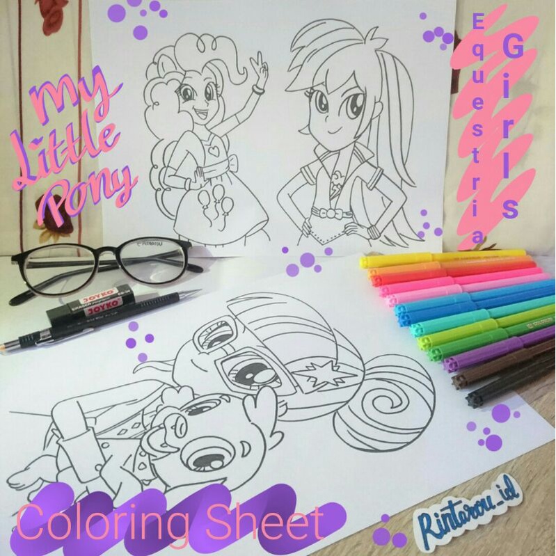 กระดาษระบายสีแอนิเมชั่น/ แผ่นระบายสี My Little Pony Equestria Girls