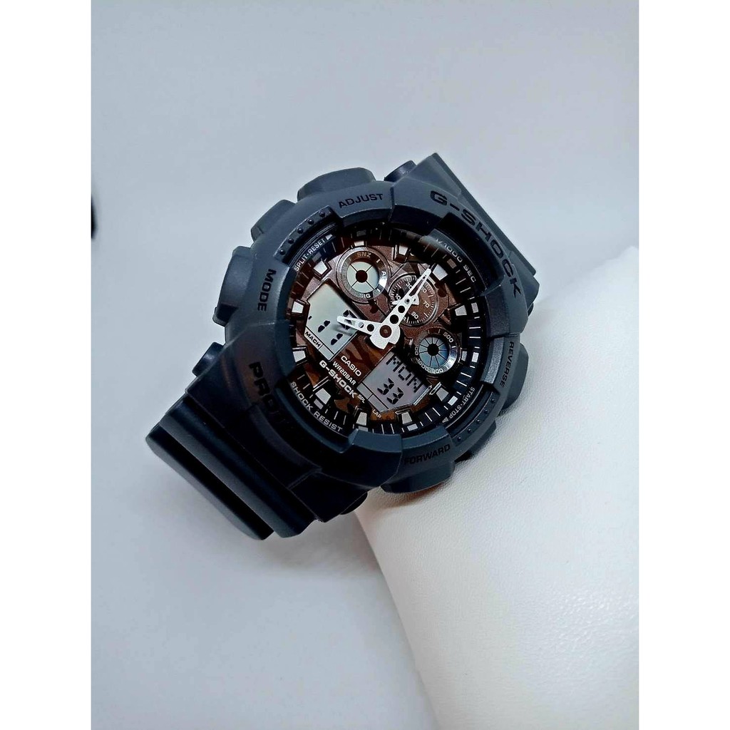 G shock GA-100CF-8ADR นาฬิกาข้อมือผู้ชาย นาฬิกาคาสิโอ้จีช็อค