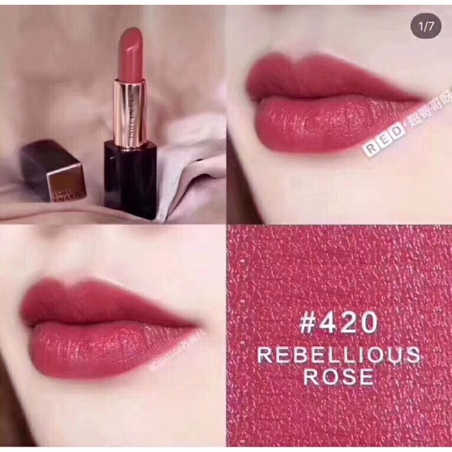 แท้💯%ลิปสติก ESTEE LAUDER Pure Color Envy Sculpting Lipstick No. 420 Rebellious Rose (สีกุหลาบ) nobox