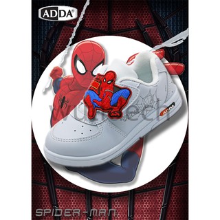 ADDA รองเท้านักเรียน รองเท้านักเรียนอนุบาล Spiderman สีขาว รองเท้านักเรียนเด็กผู้ชาย รุ่น 41N11 ตัวใหม่ล่าสุด