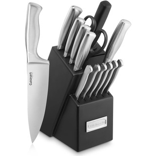 Cuisinart : CSNC77SS-15PK* ชุดมีดทำครัว Cuisinart 15pc.Stainless Steel Hollow Handle Block Set