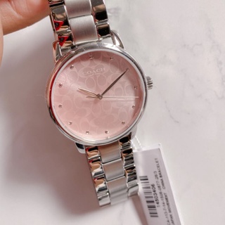 Coach Watch หน้าชมพู สาย stainless