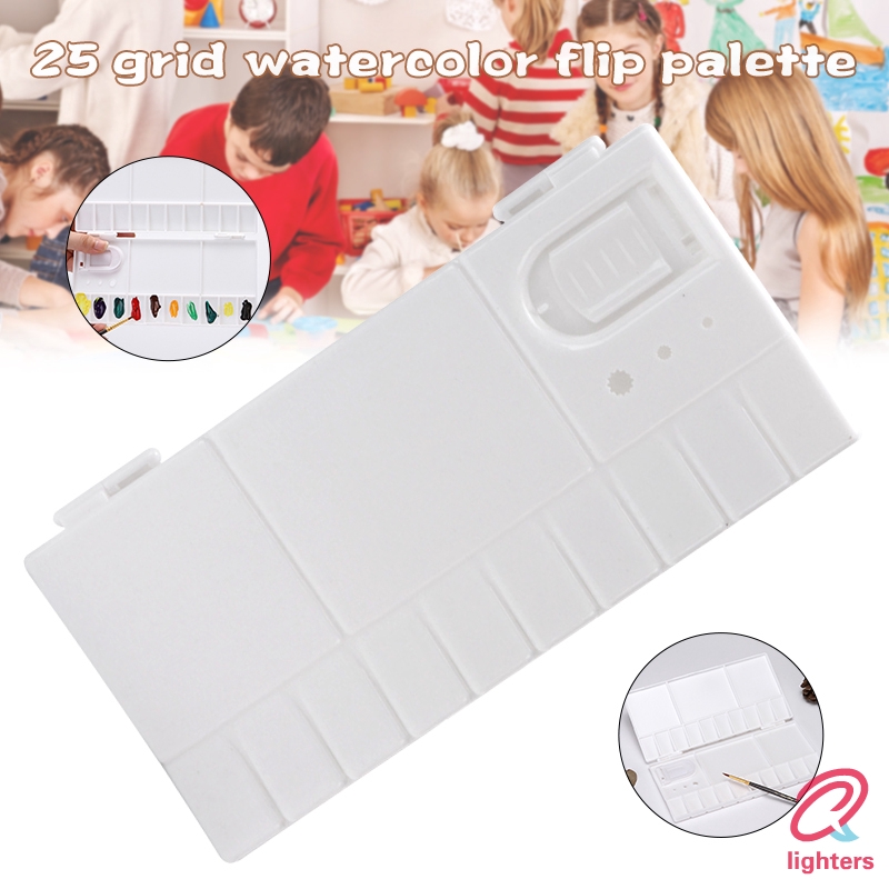 25 Grids Folding Watercolor Paint Tray Watercolor Oil Painting Palette ...