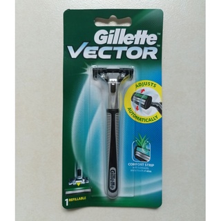 Gillette Vector ที่โกนหนวด ด้ามโกนหนวด หัวปรับหมุนได้