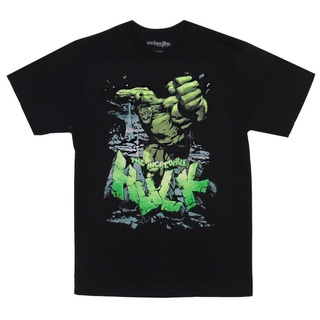 เสื้อยืด พิมพ์ลายการ์ตูนมาร์เวล The Incredible Hulk Big Smash Angry Marvel สําหรับผู้ชาย S-5XL