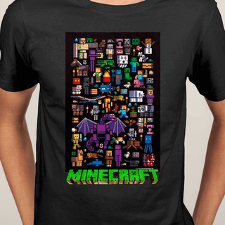 เสื้อยืด cartoonเกม Minecraft เสื้อยืดคอกลมแขนสั้นผู้ชาย | เสื้อยืด ชุดลำลอง | เสื้อยืดผู้ชาย | แฟชั่นลำลองและเรียบง่าย