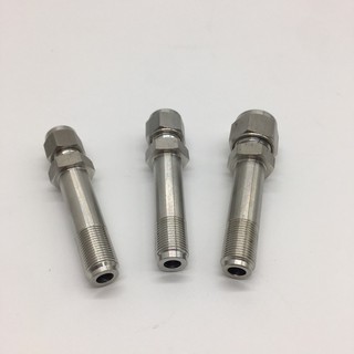 Male connector stainless 316 ข้อต่อสแตนเลส NGV เมล์Hino ข้อต่อ Hino ตาไก่2ชั้น ขนาด 6mm 8mm 3/8